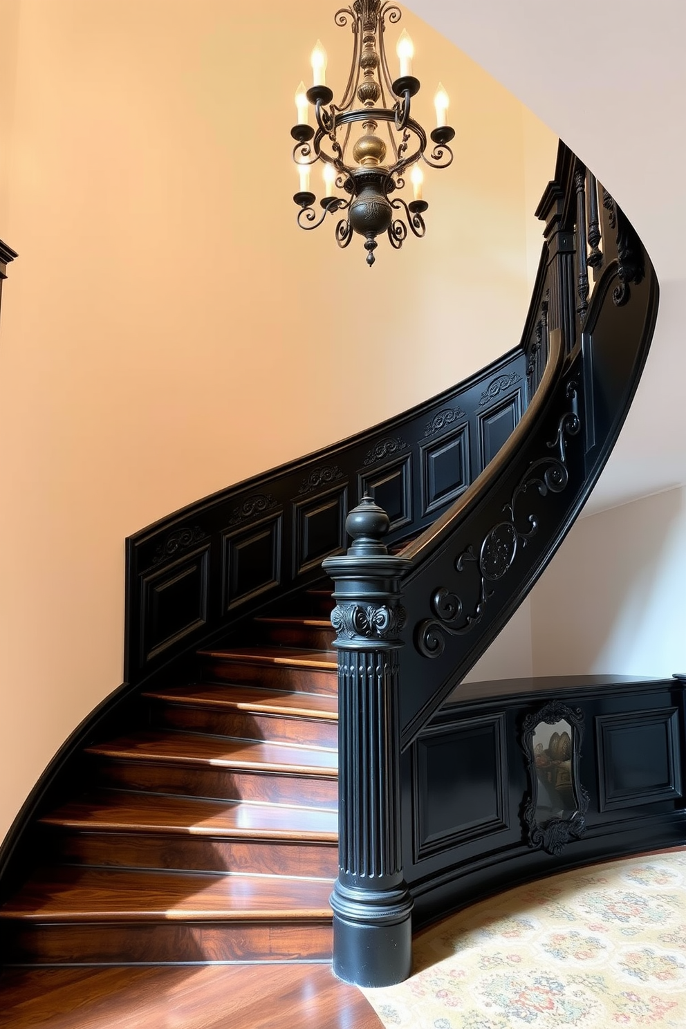 Black Staircase Design Ideas 25