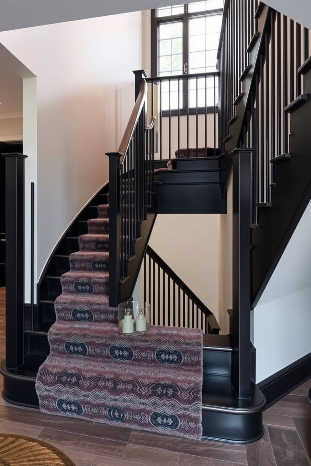 Black Staircase Design Ideas 27