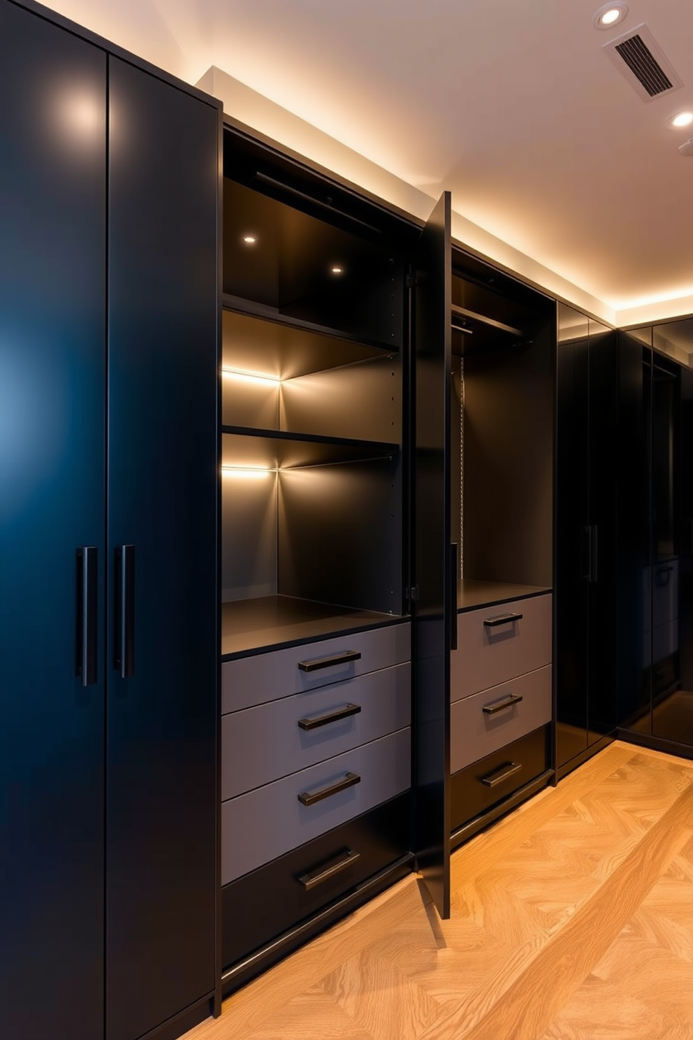 Black Walk In Closet Design Ideas 20