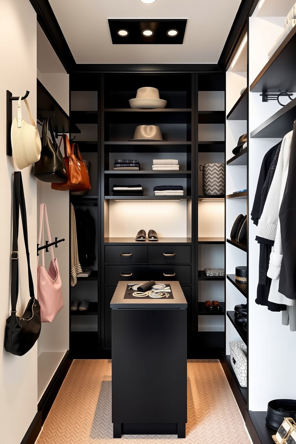 Black Walk In Closet Design Ideas 21