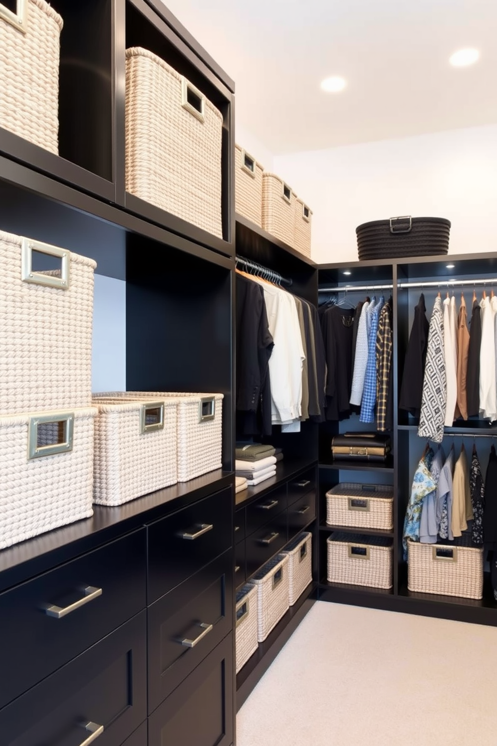 Black Walk In Closet Design Ideas 29