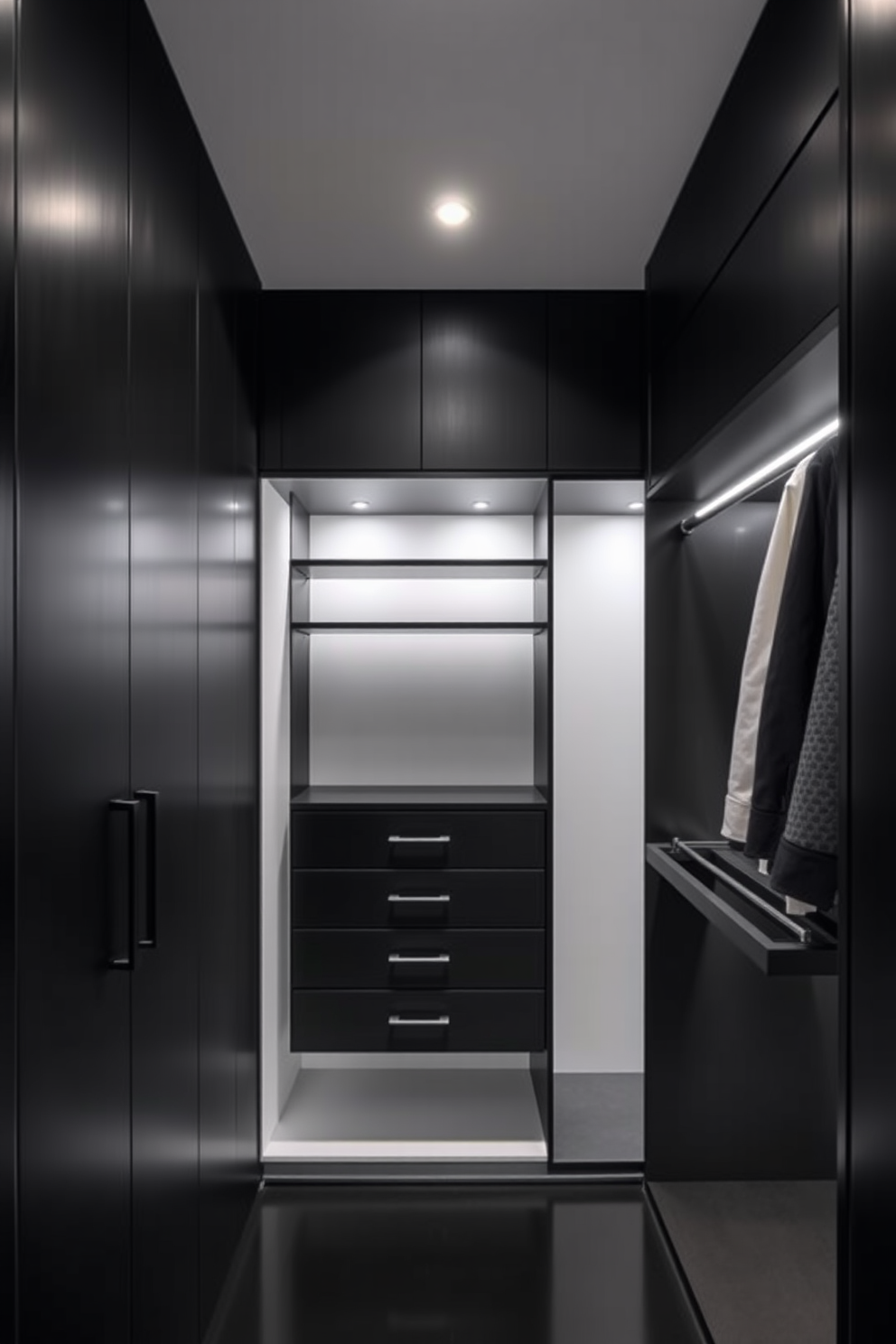 Black Walk In Closet Design Ideas 6