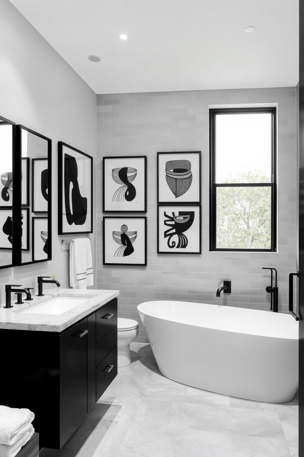 Black And White Bathroom Design Ideas 13