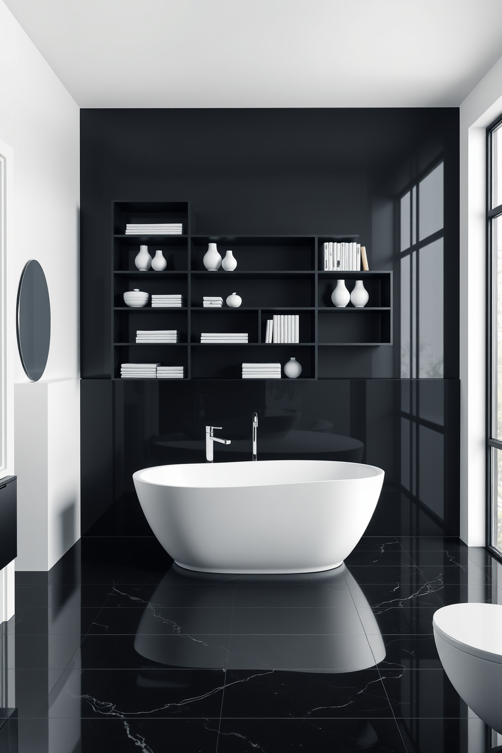 Black And White Bathroom Design Ideas 16