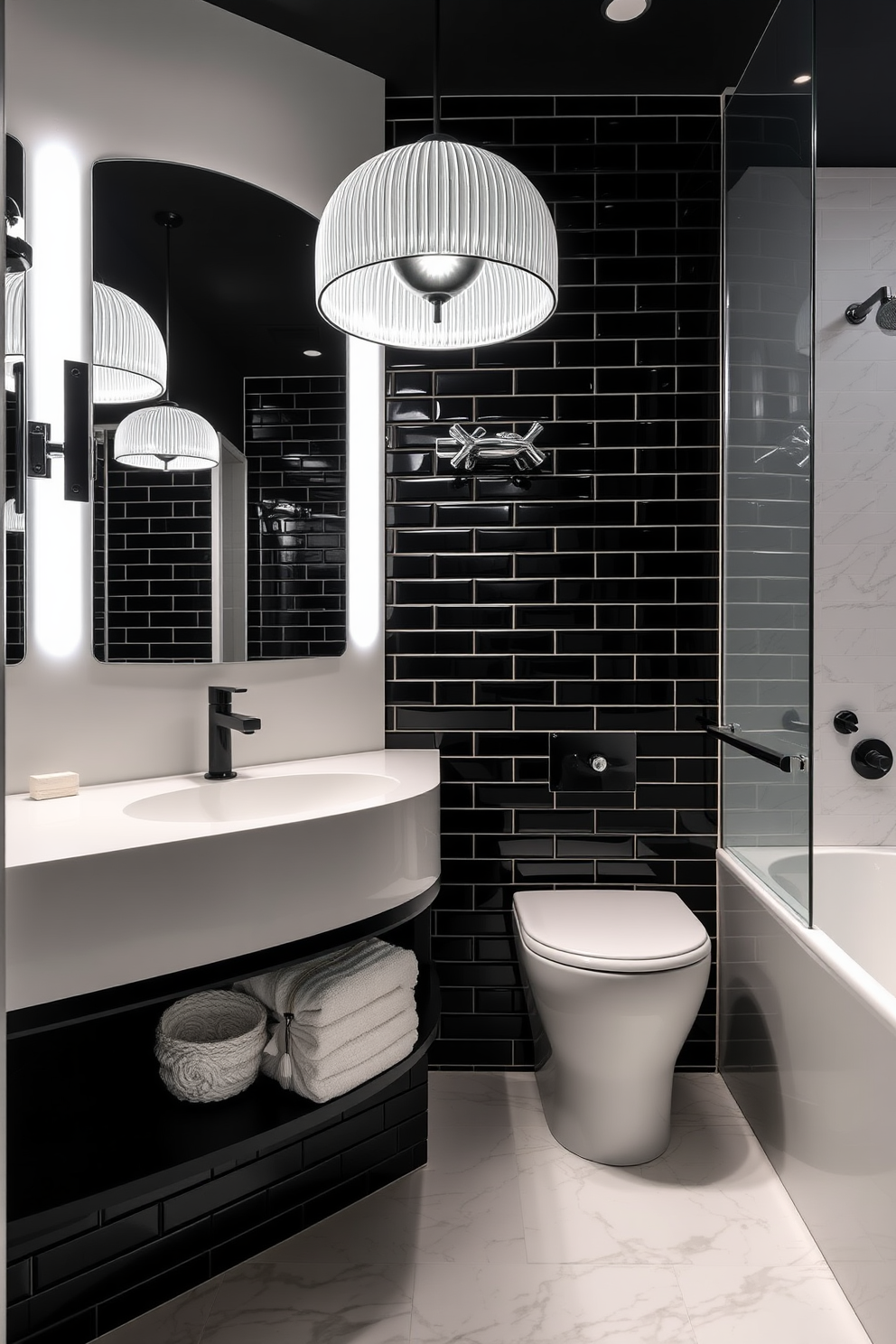 Black And White Bathroom Design Ideas 23