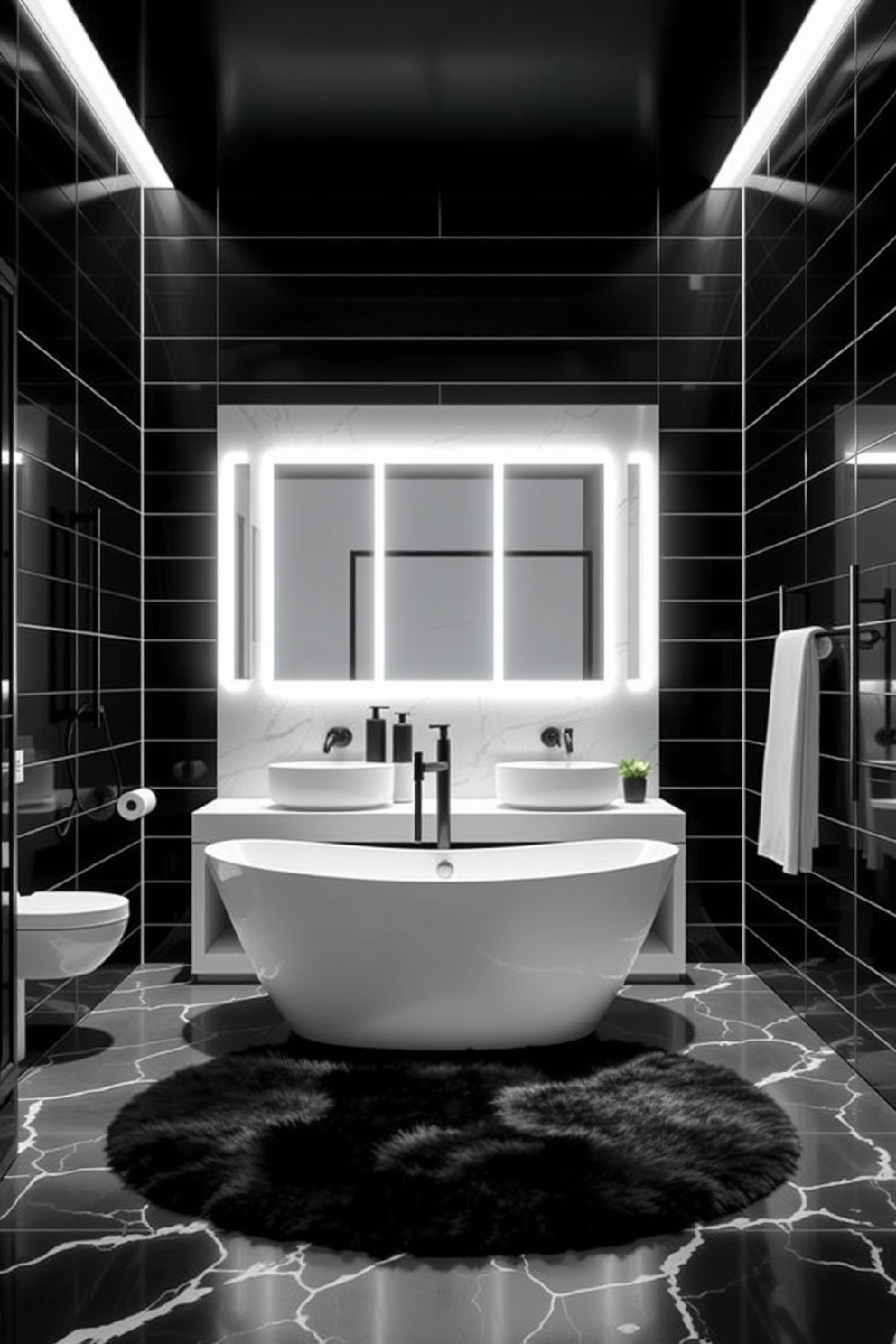 Black And White Bathroom Design Ideas 28