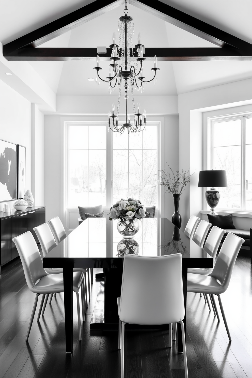 Black And White Dining Room Design Ideas 1