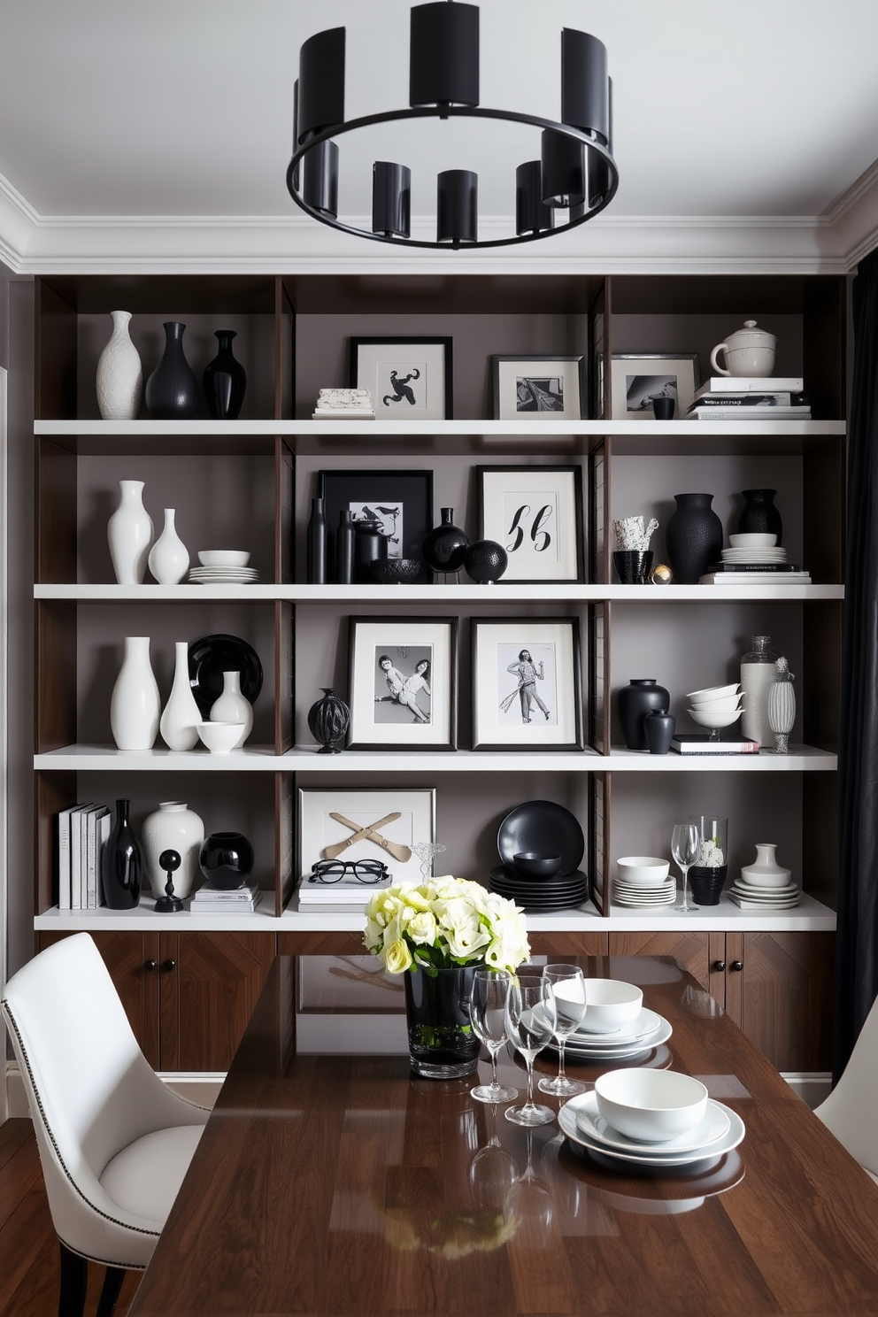 Black And White Dining Room Design Ideas 12