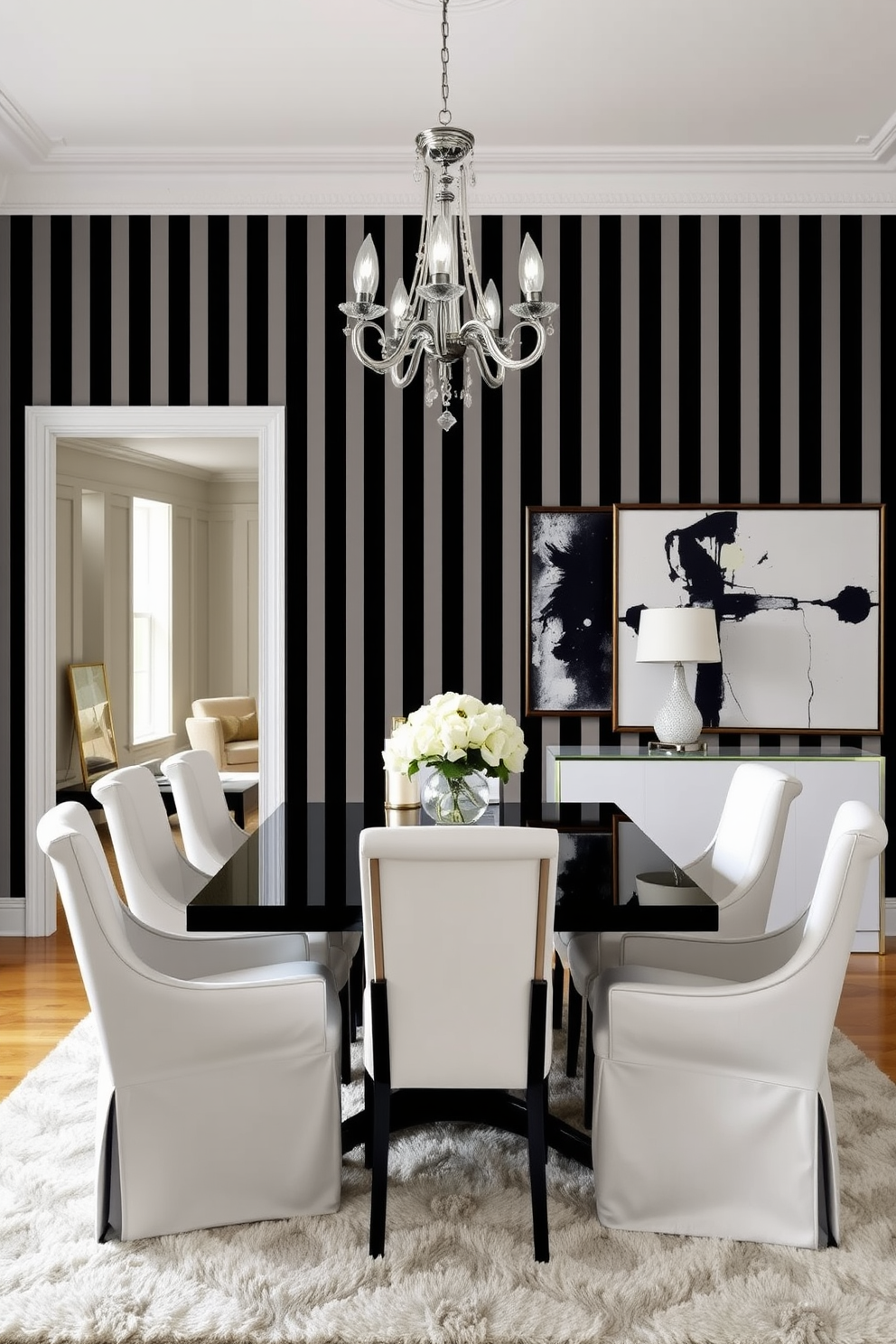 Black And White Dining Room Design Ideas 2