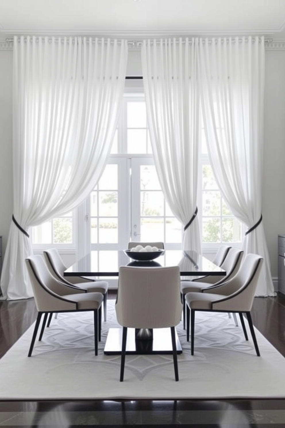 Black And White Dining Room Design Ideas 20