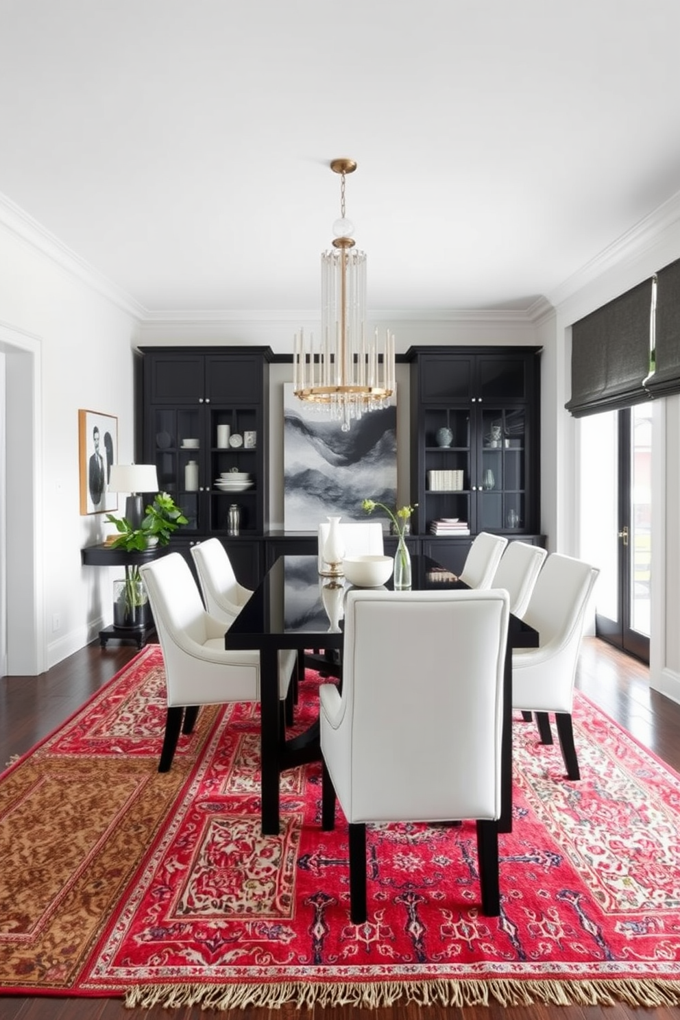 Black And White Dining Room Design Ideas 23