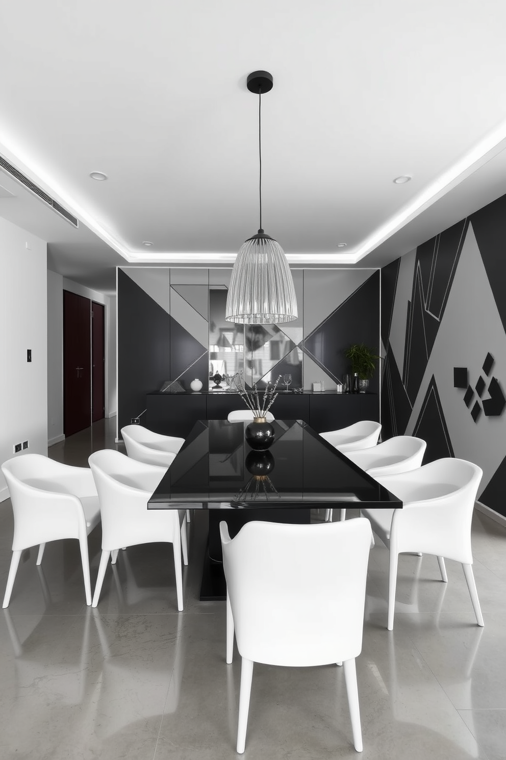 Black And White Dining Room Design Ideas 3