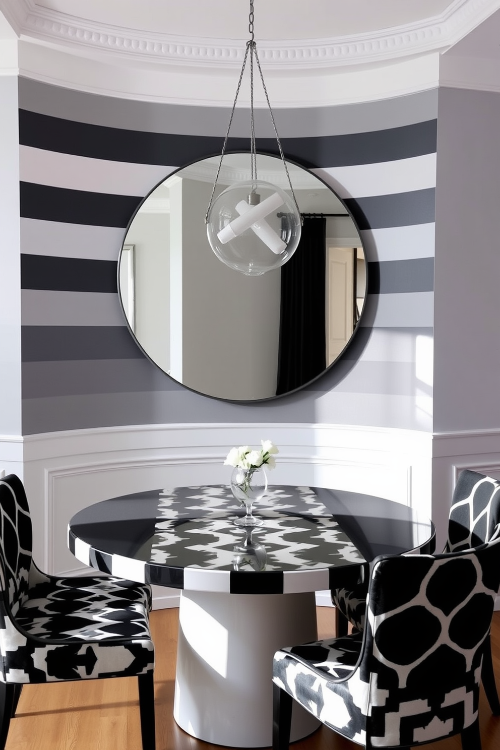 Black And White Dining Room Design Ideas 5