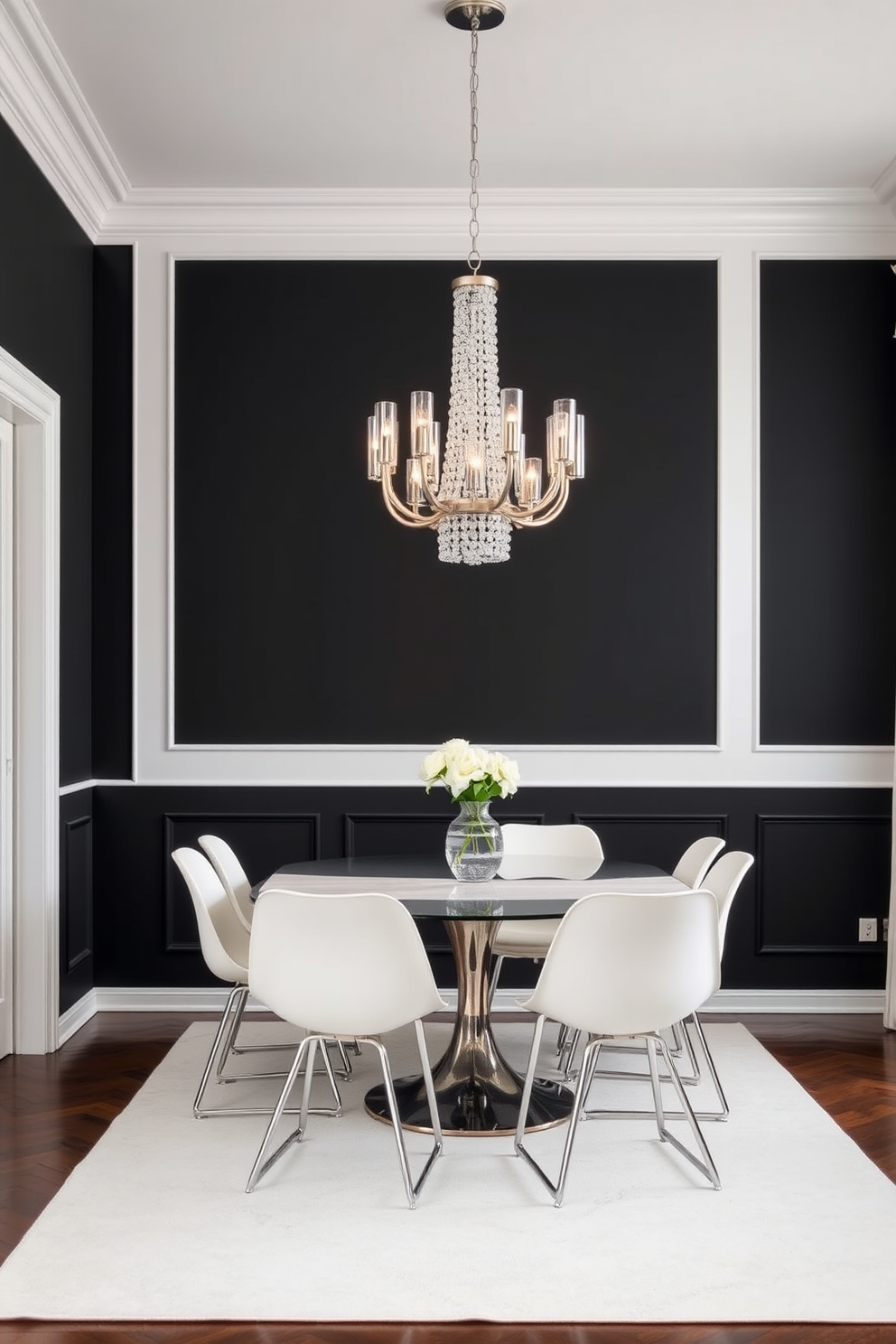 Black And White Dining Room Design Ideas 9