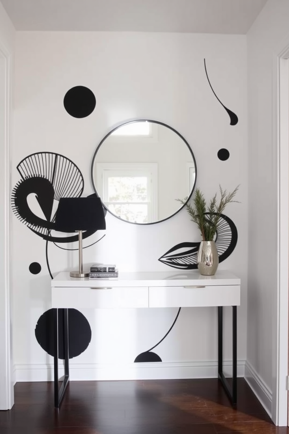 Black And White Foyer Design Ideas 12