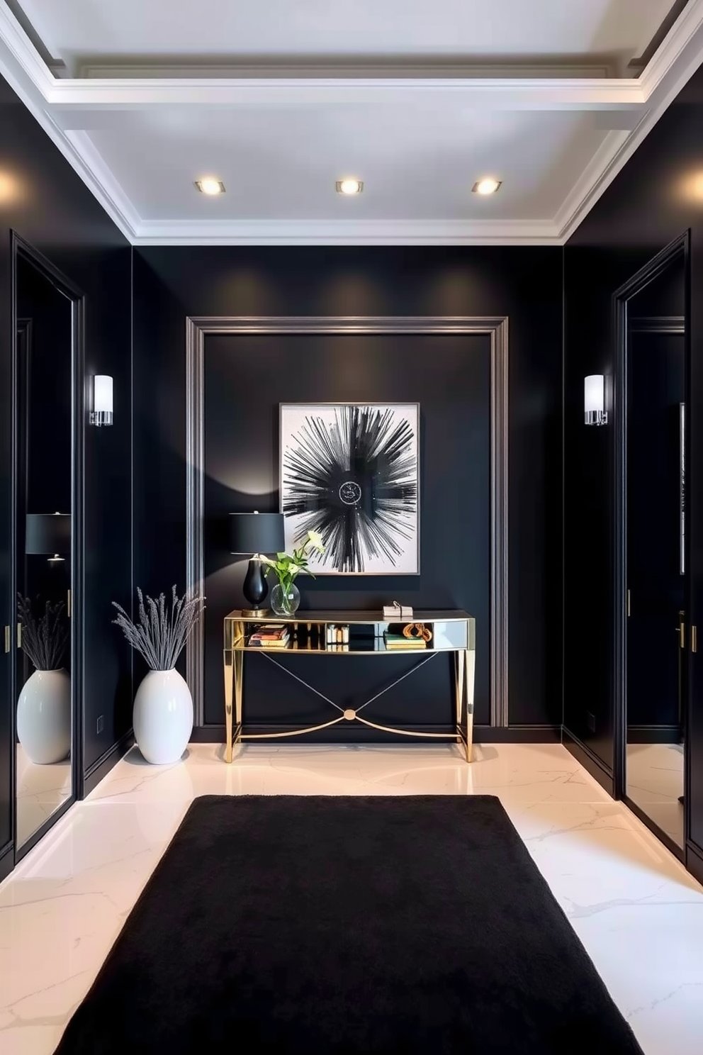 Black And White Foyer Design Ideas 13