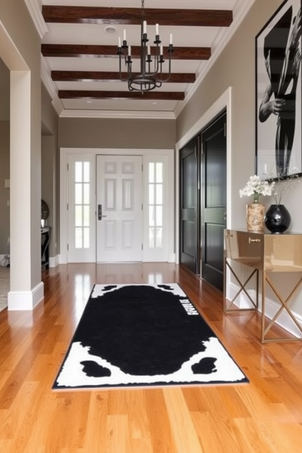 Black And White Foyer Design Ideas 15