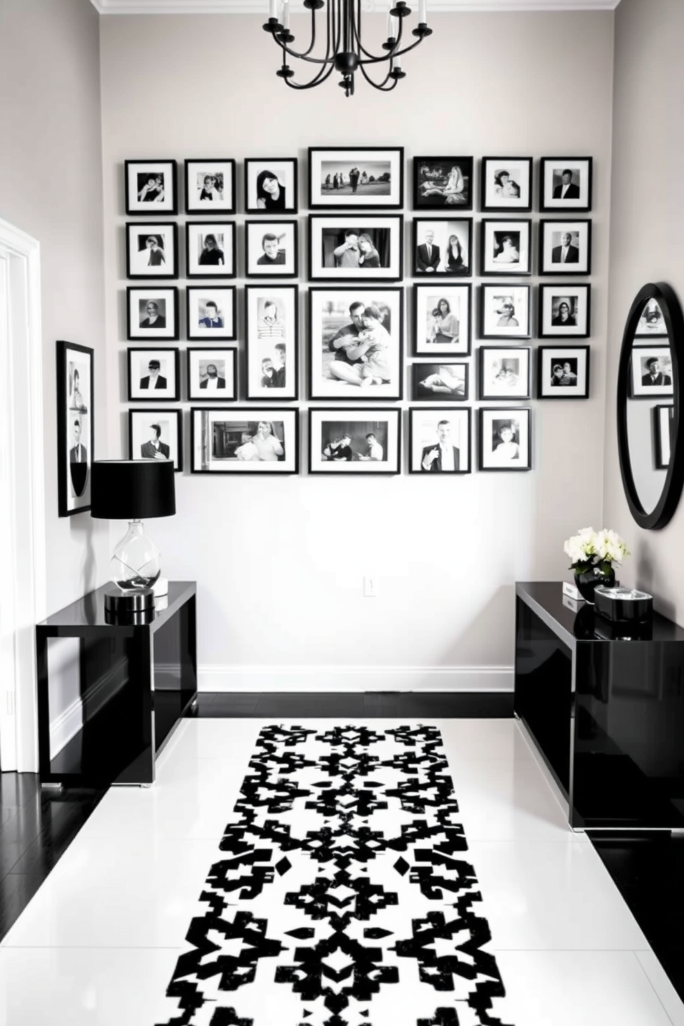 Black And White Foyer Design Ideas 20