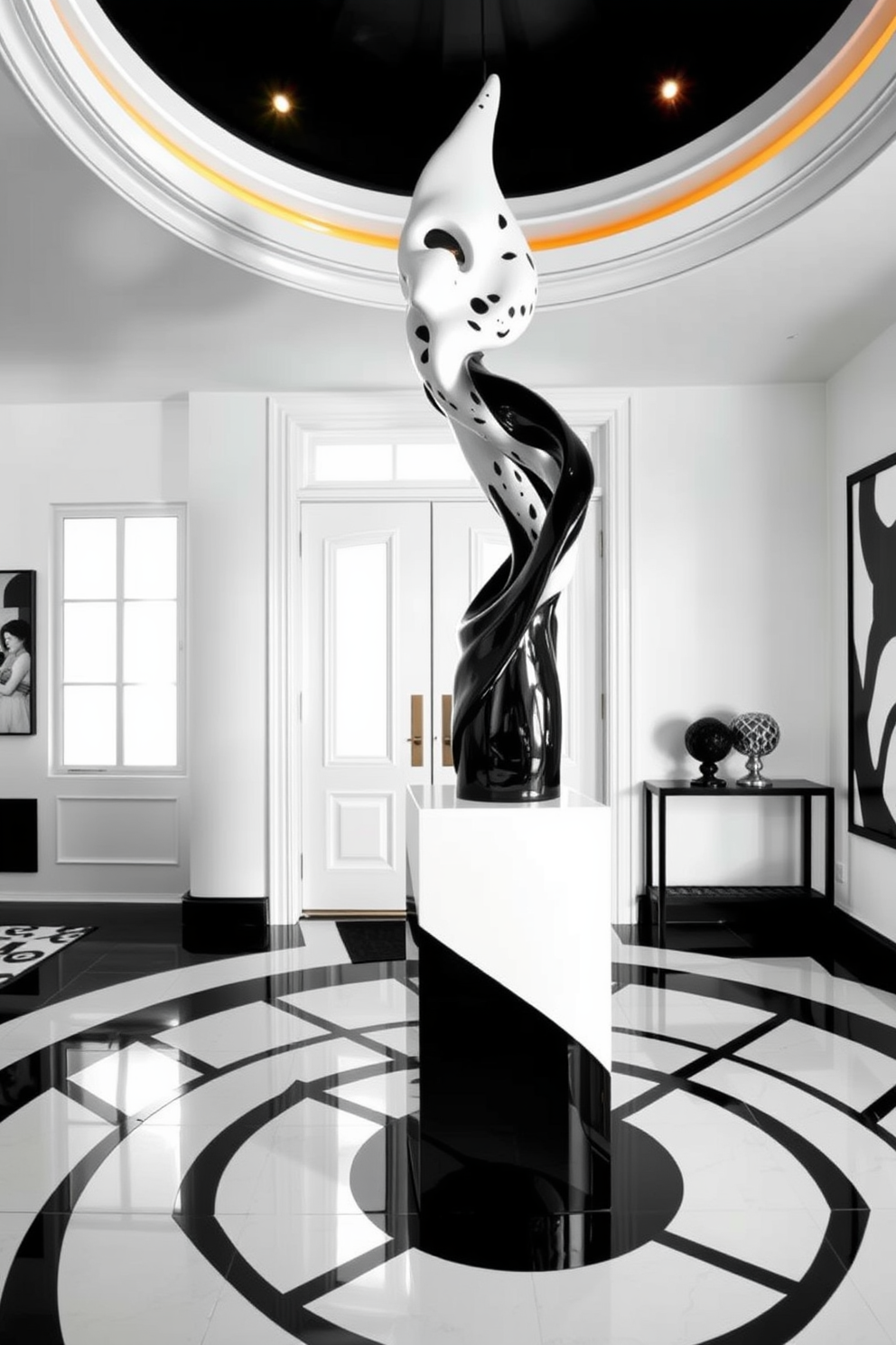 Black And White Foyer Design Ideas 25