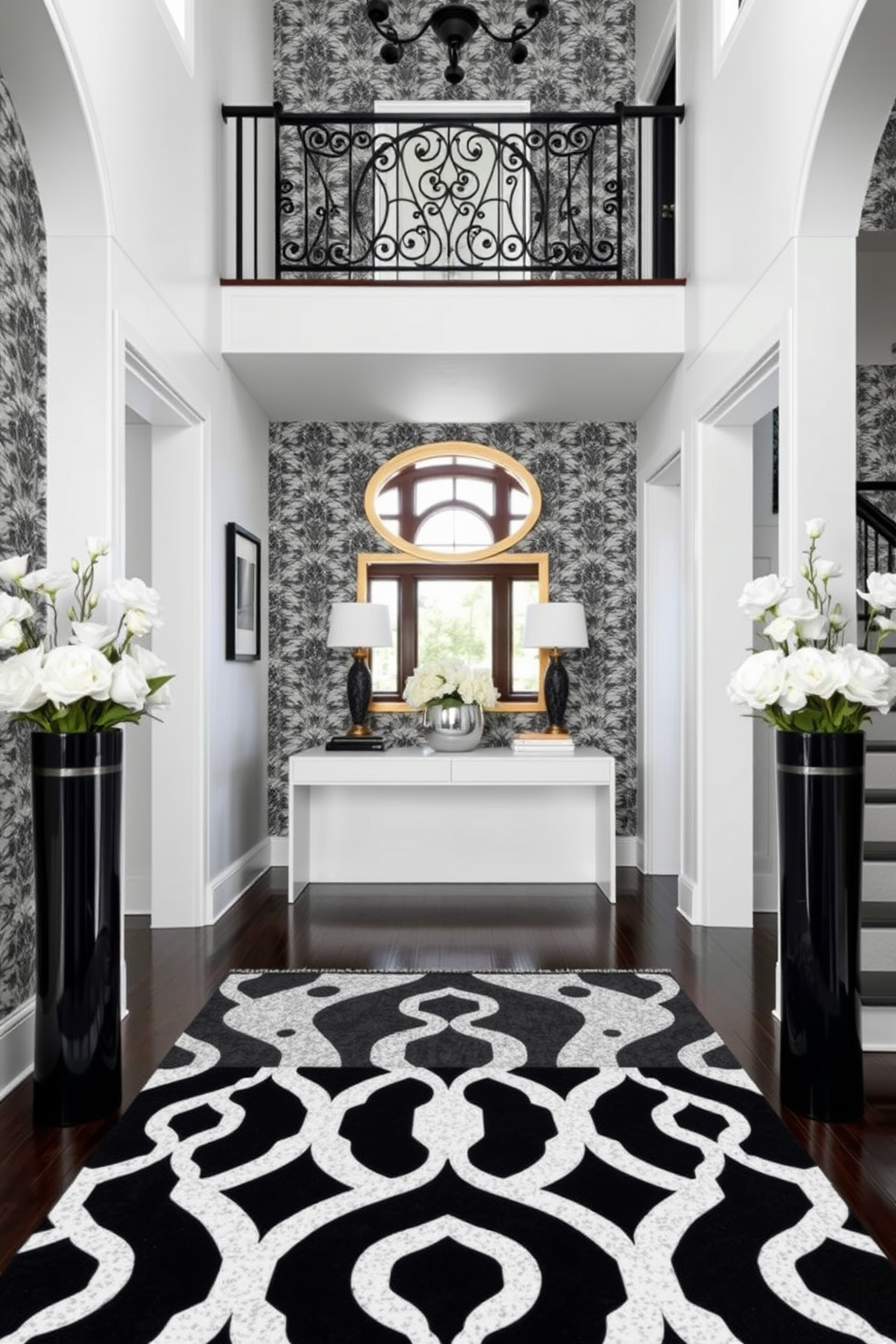 Black And White Foyer Design Ideas 28