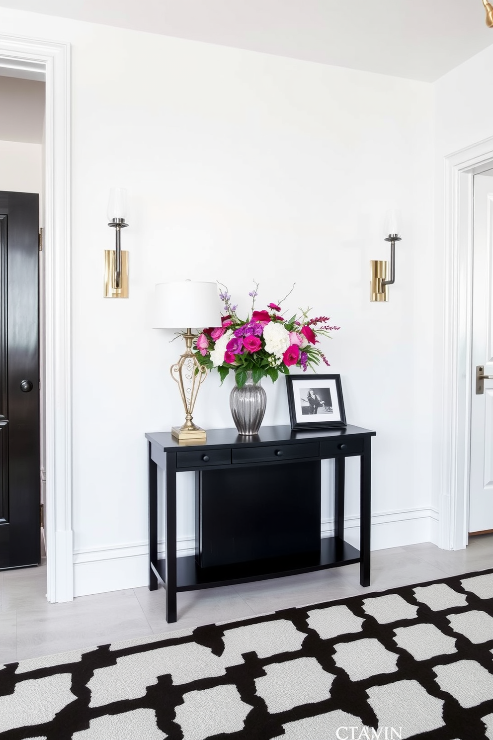 Black And White Foyer Design Ideas 3