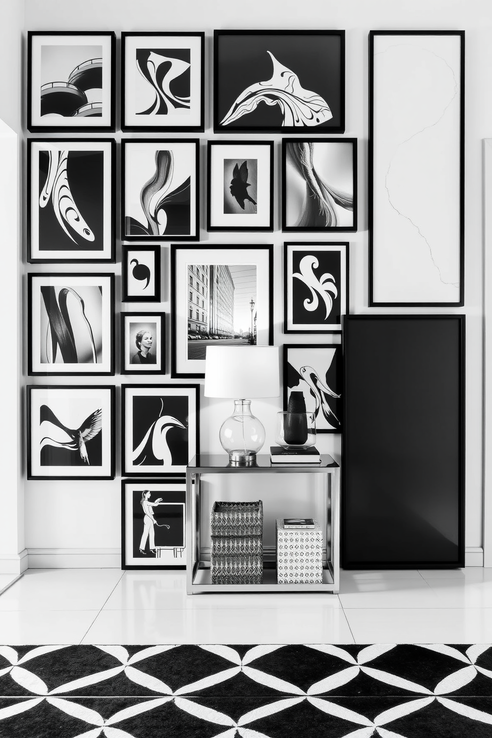 Black And White Foyer Design Ideas 4