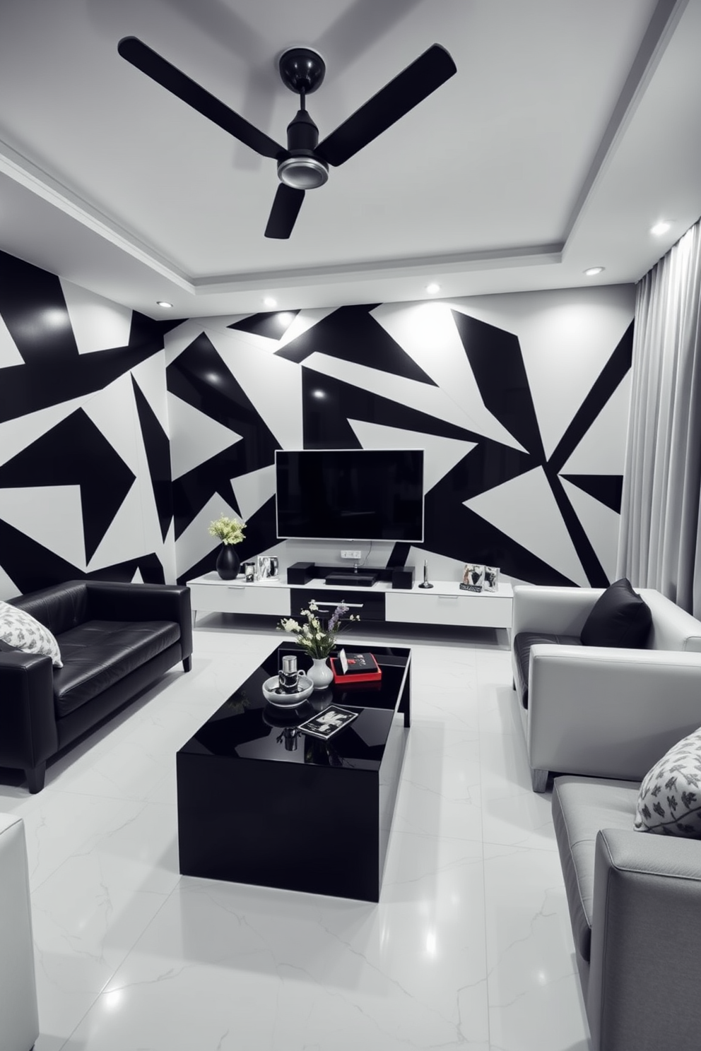 Black And White Living Room Design Ideas 1