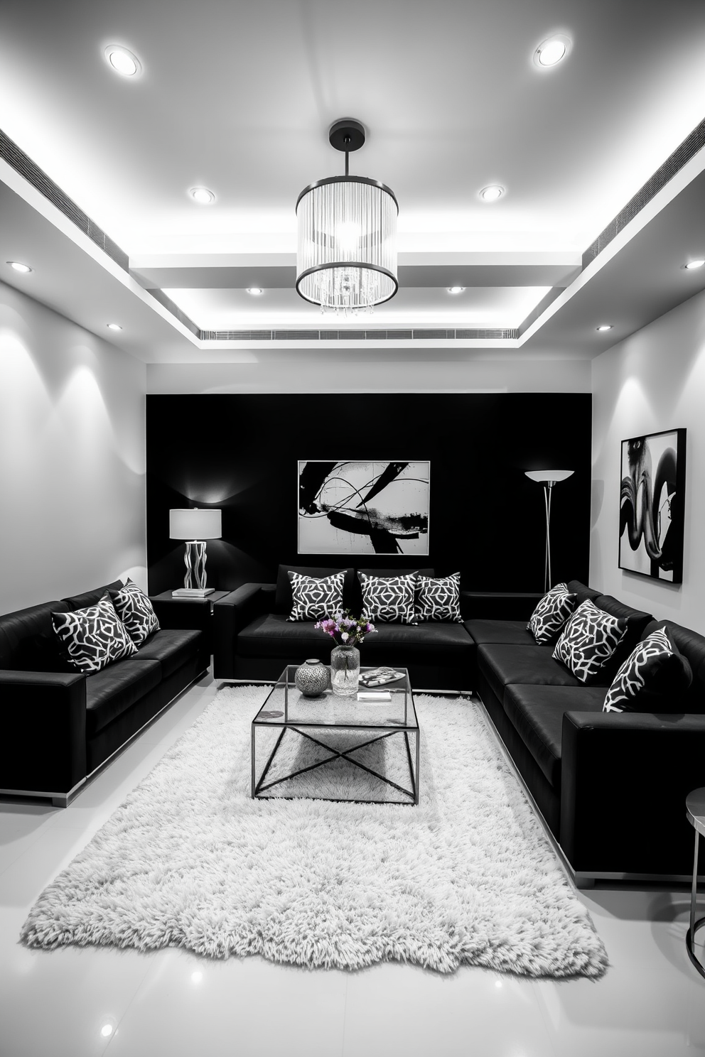 Black And White Living Room Design Ideas 16