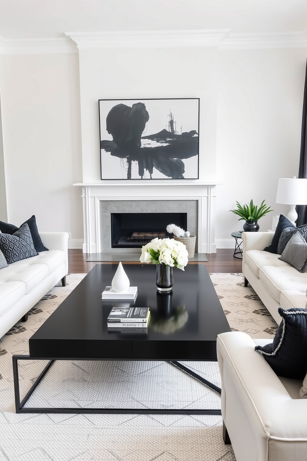 Black And White Living Room Design Ideas 19