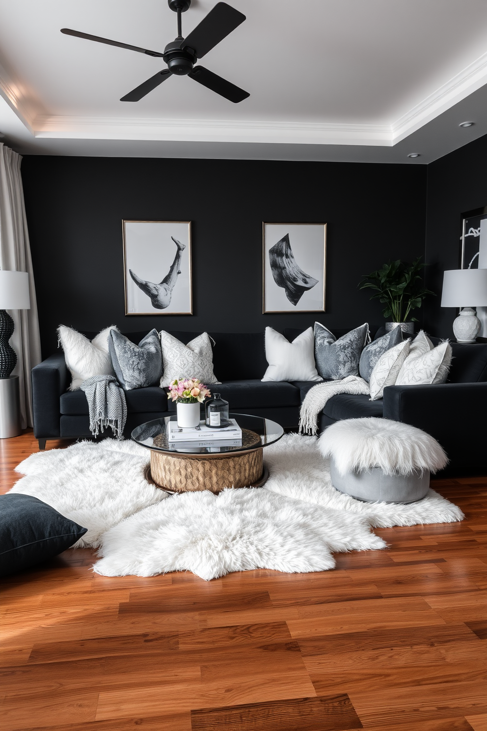 Black And White Living Room Design Ideas 2