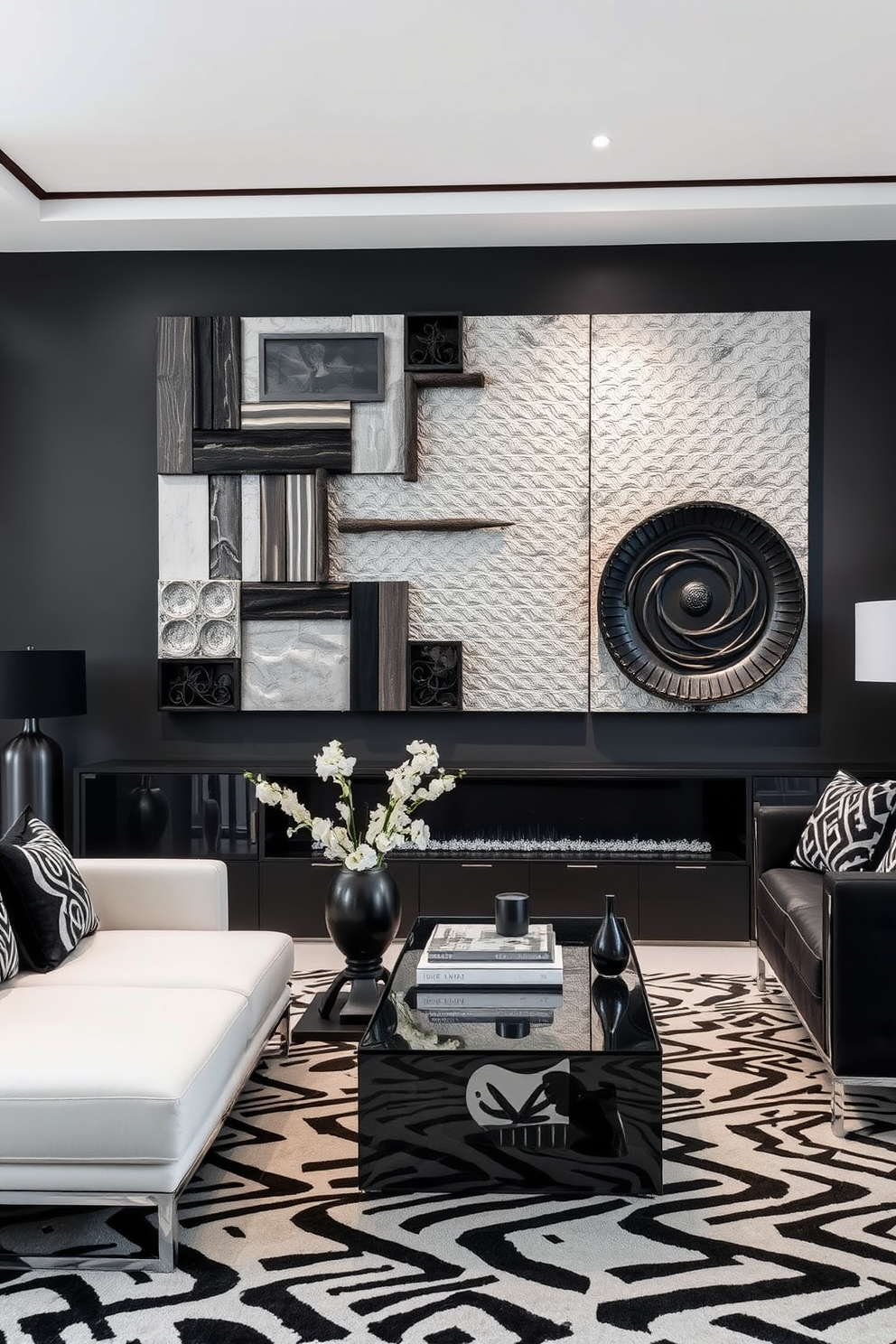 Black And White Living Room Design Ideas 25