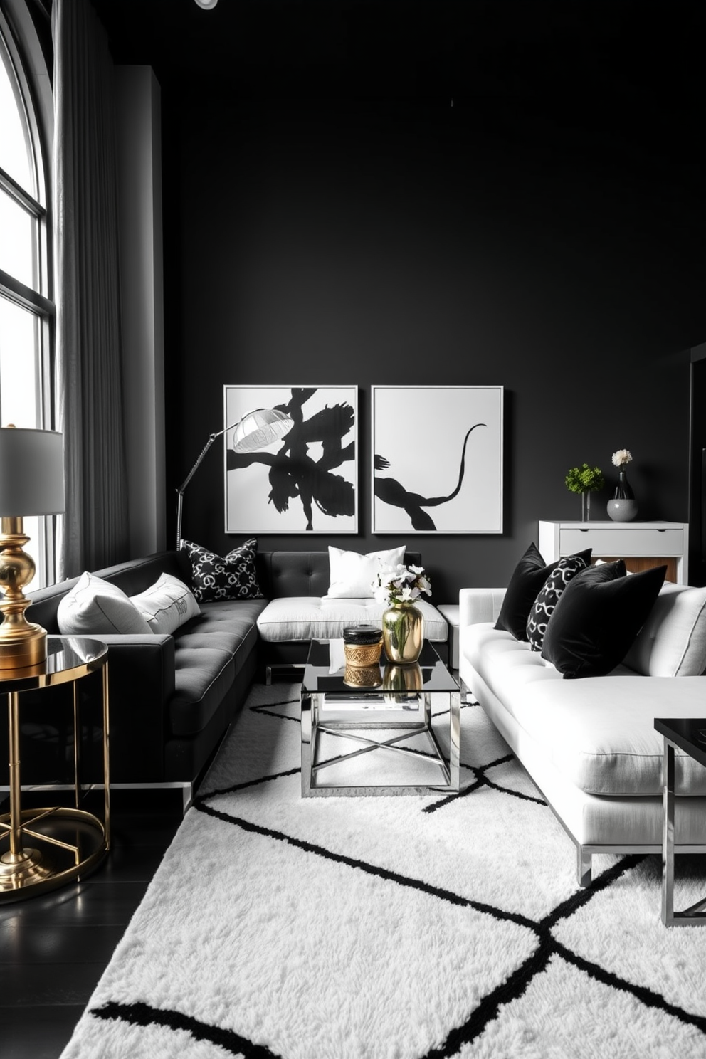 Black And White Living Room Design Ideas 8