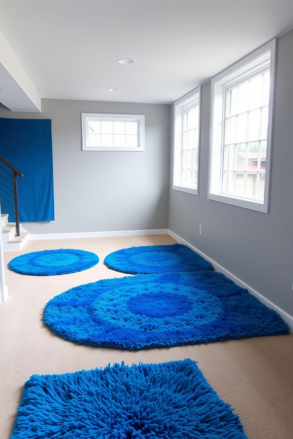 Blue Basement Design Ideas 4