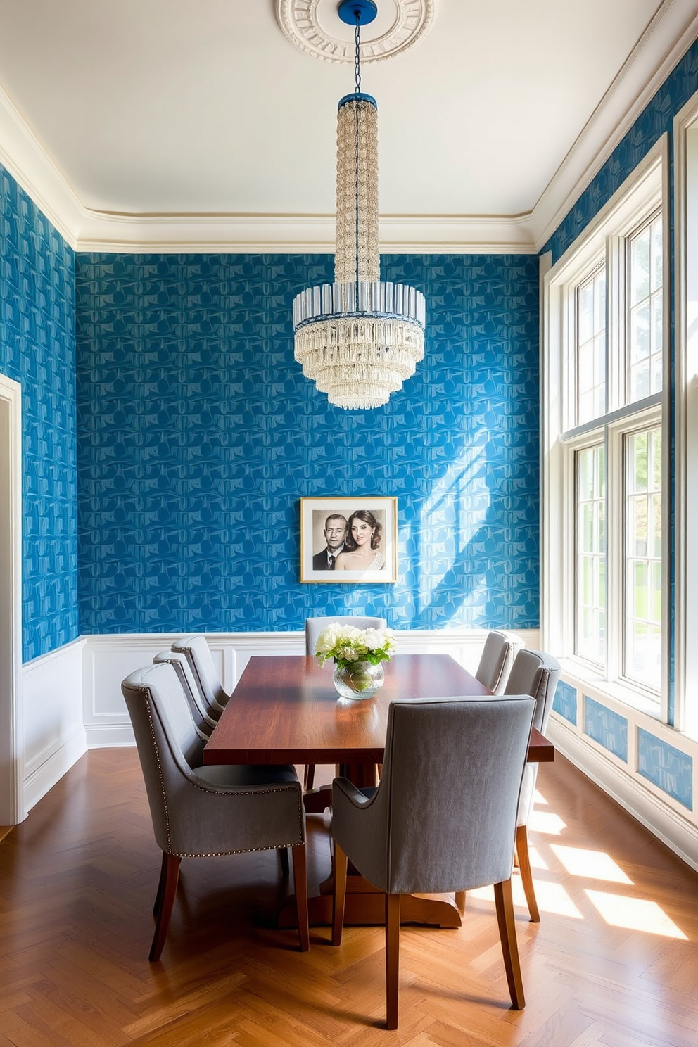 Blue Dining Room Design Ideas 19