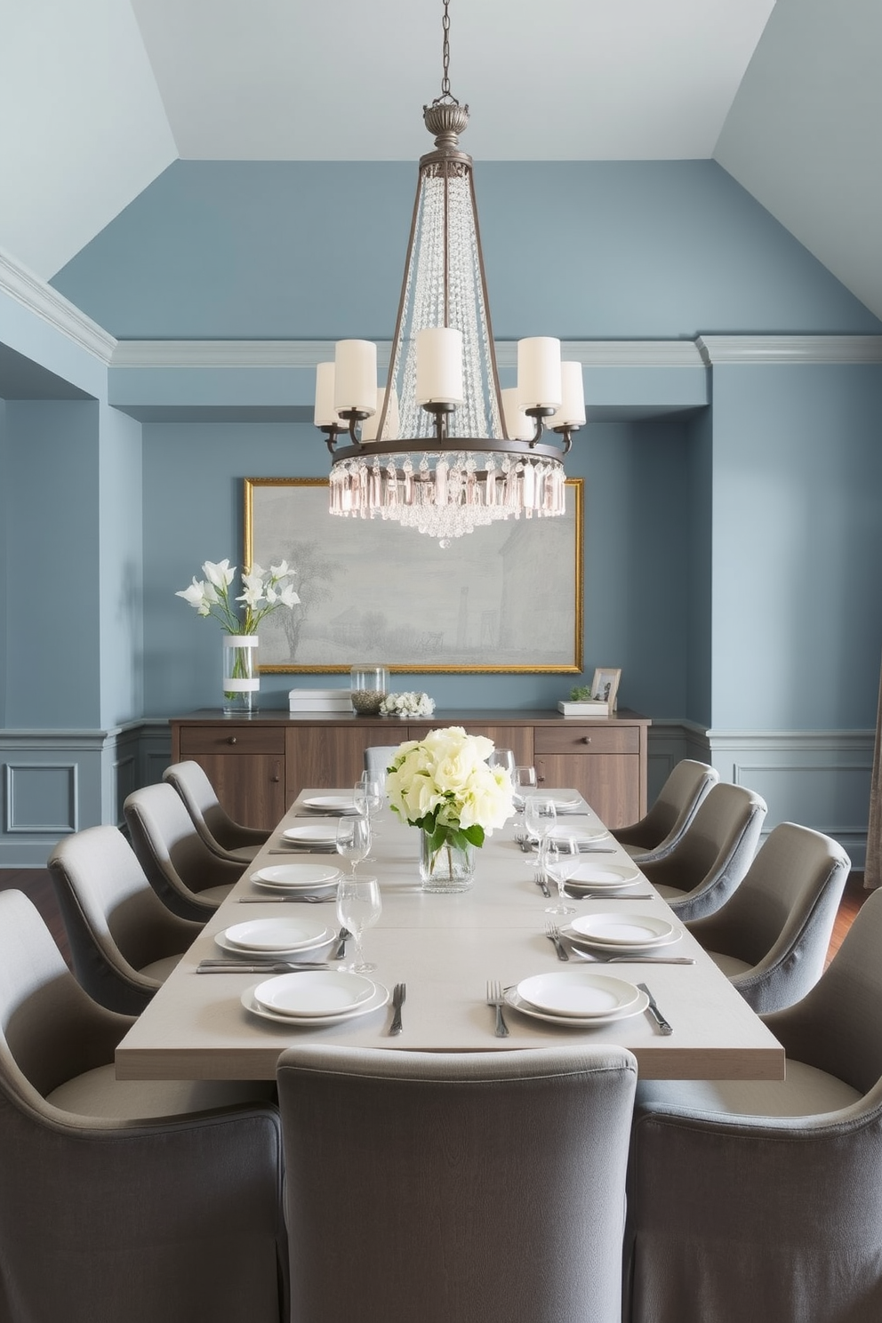 Blue Dining Room Design Ideas 22