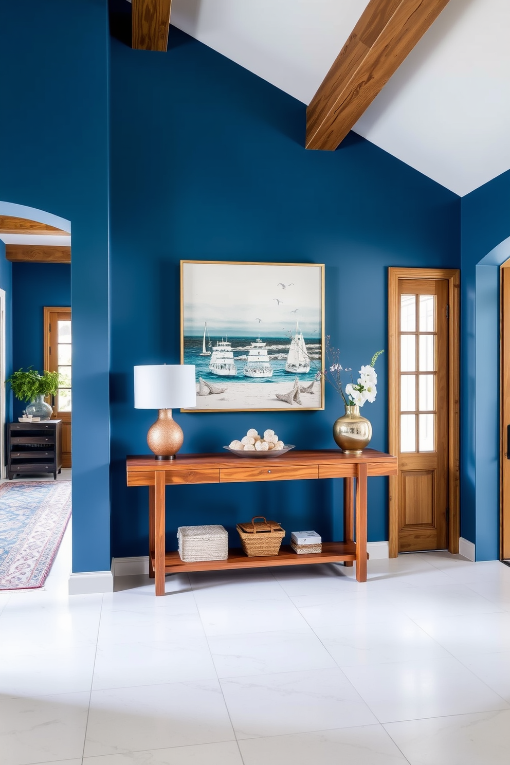 Blue Foyer Design Ideas 16