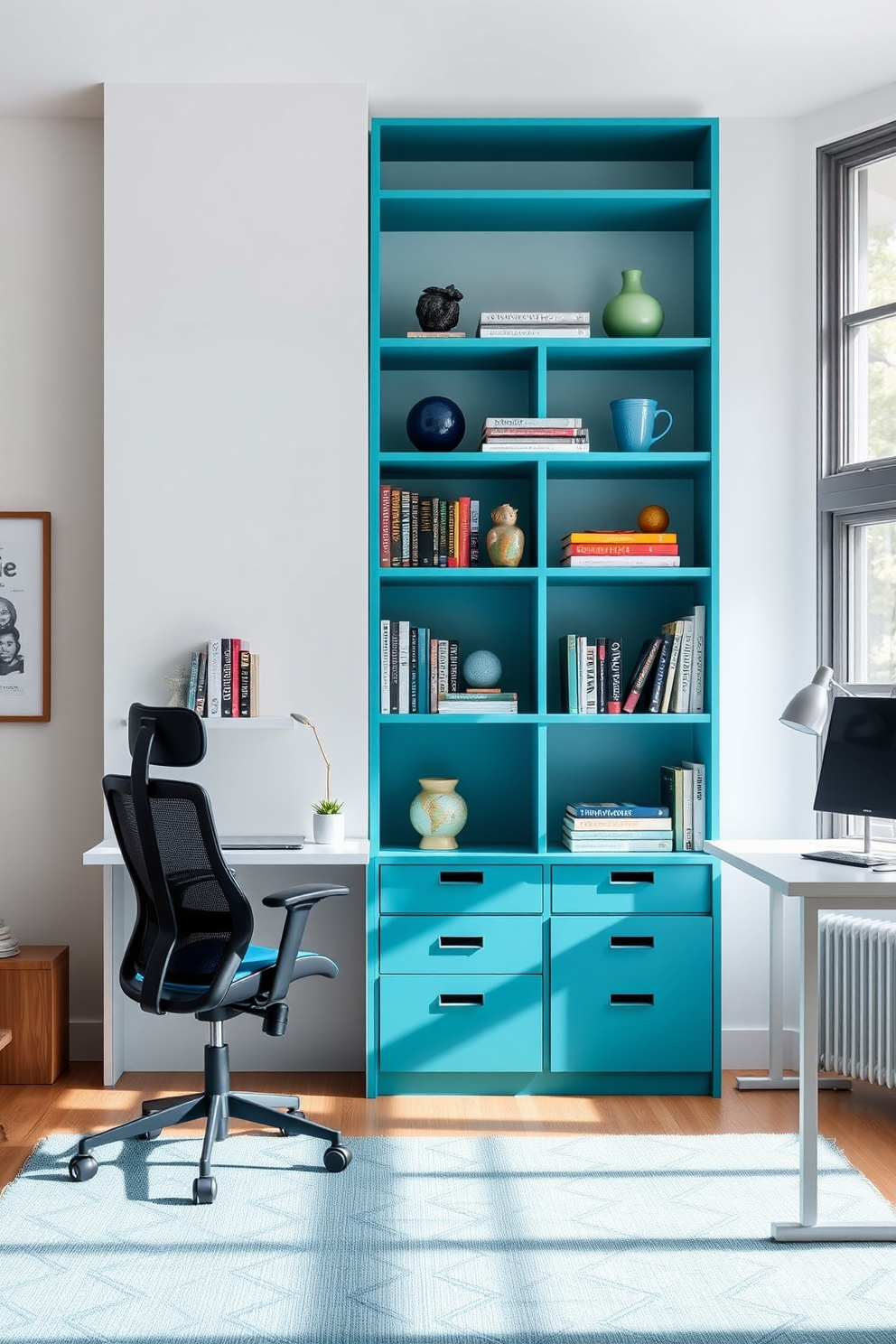 Blue Home Office Design Ideas 10