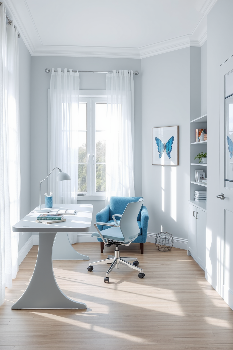 Blue Home Office Design Ideas 11