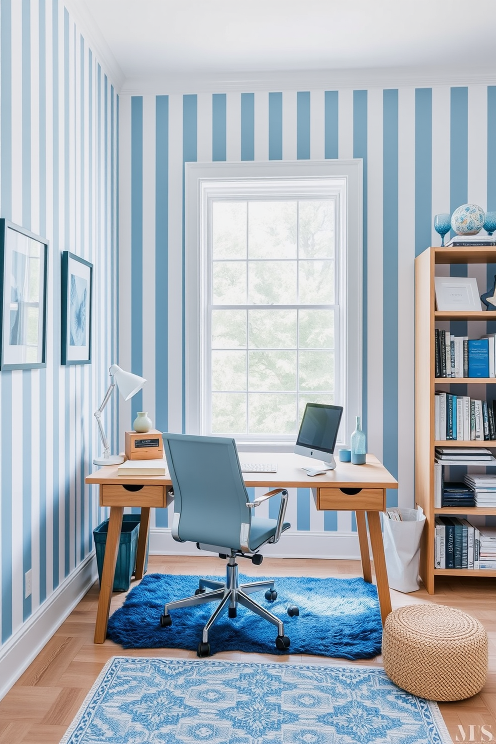 Blue Home Office Design Ideas 12