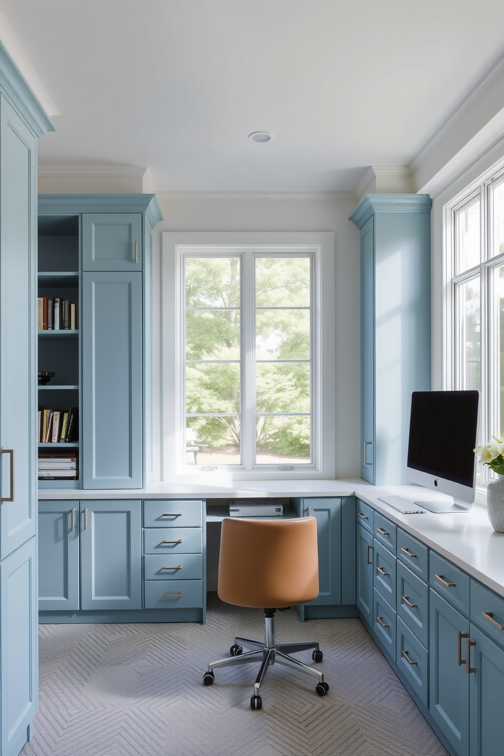 Blue Home Office Design Ideas 14