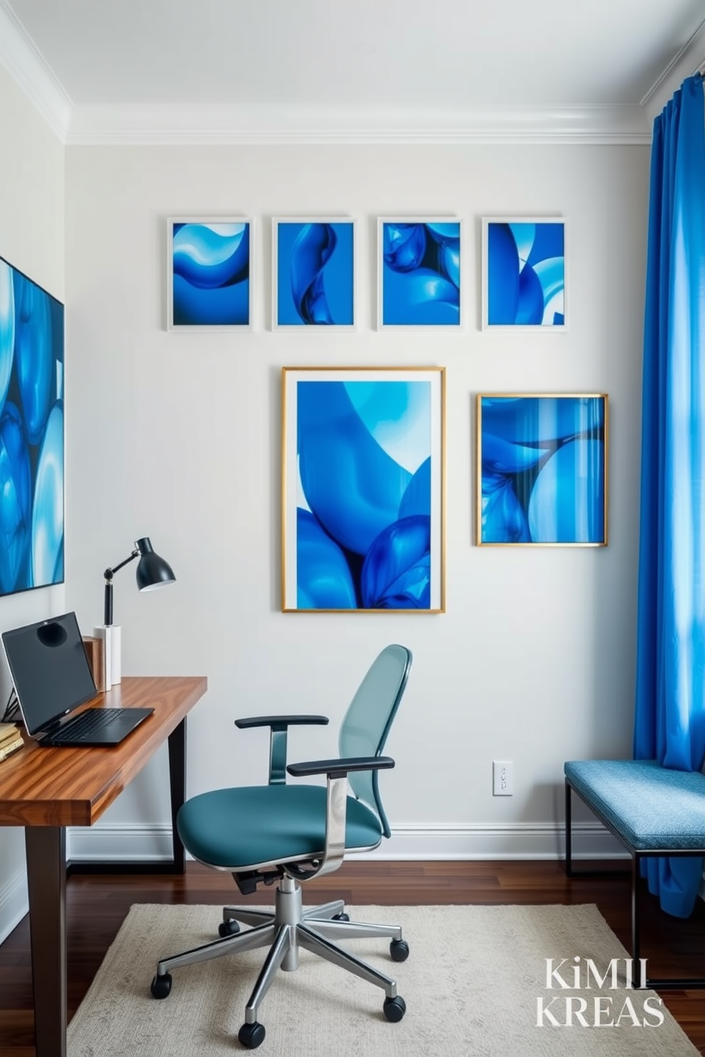 Blue Home Office Design Ideas 15