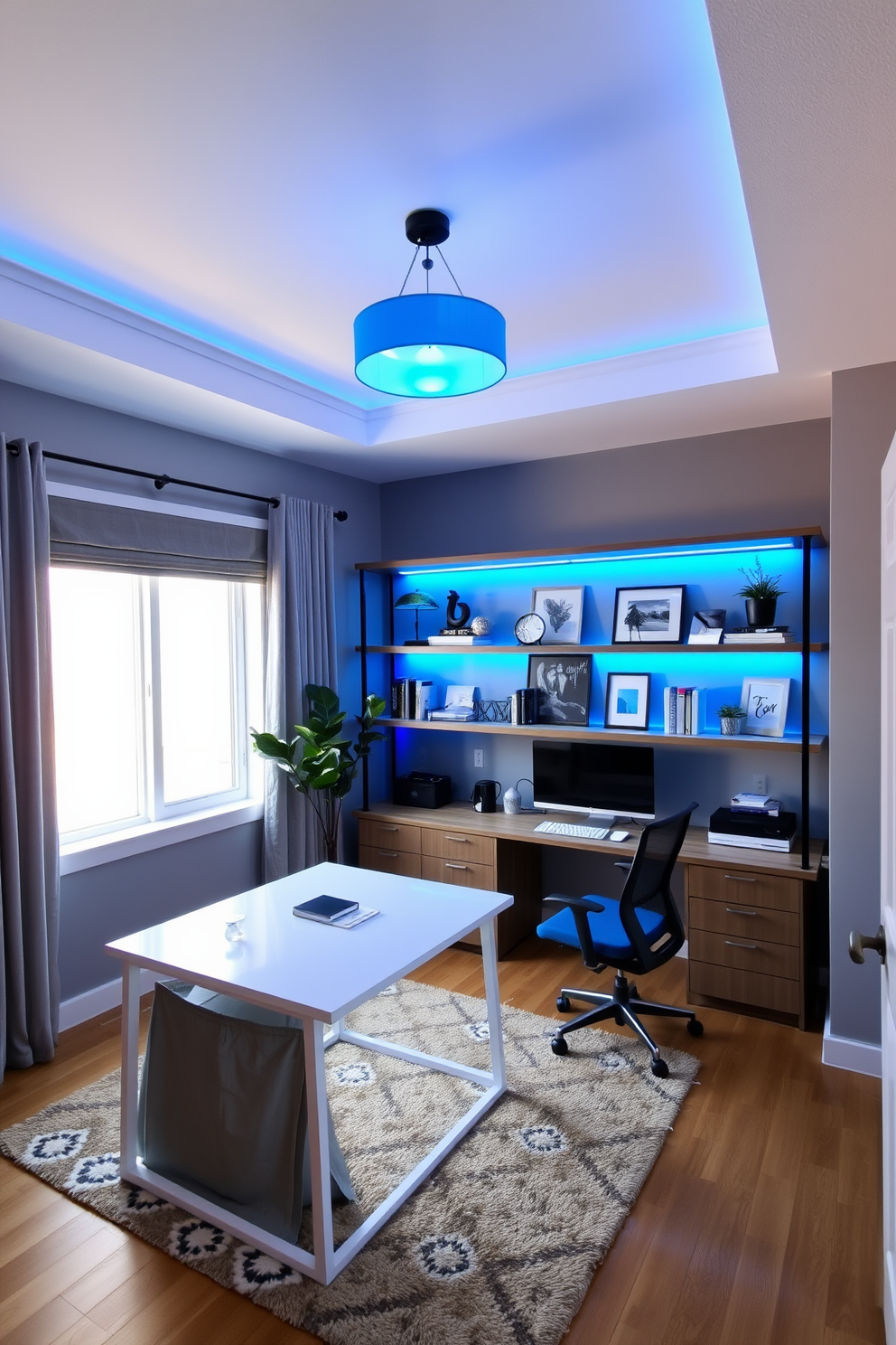 Blue Home Office Design Ideas 19