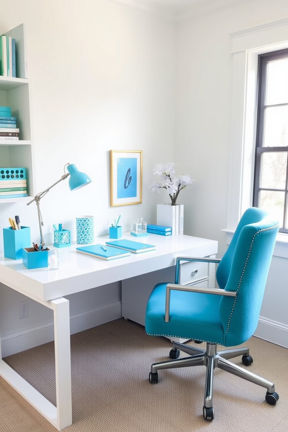 Blue Home Office Design Ideas 22