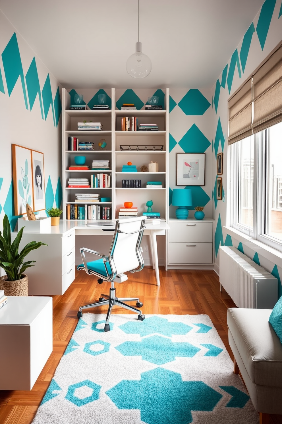 Blue Home Office Design Ideas 25