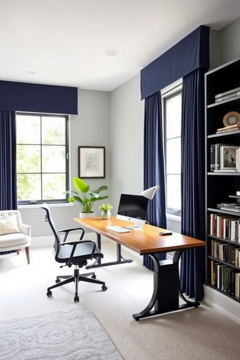 Blue Home Office Design Ideas 28