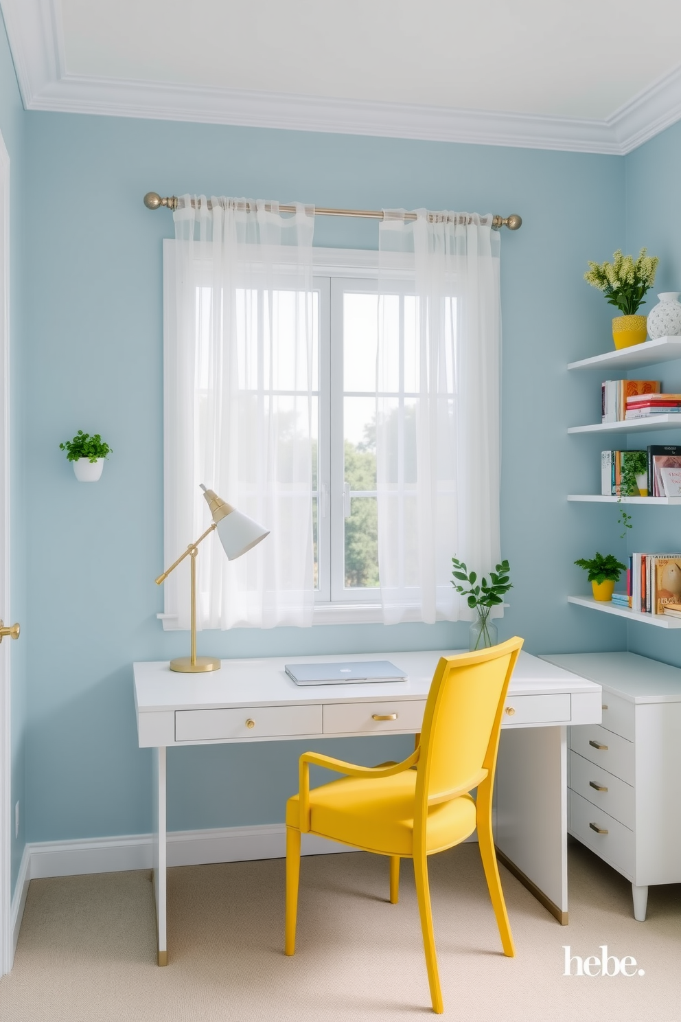 Blue Home Office Design Ideas 30