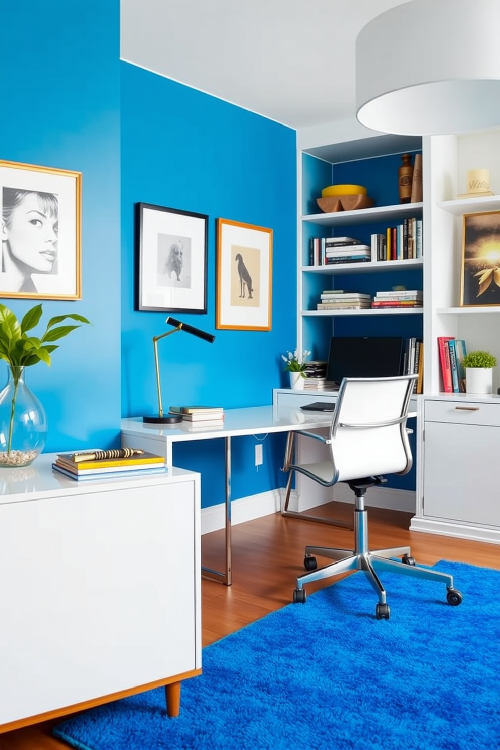 Blue Home Office Design Ideas 5