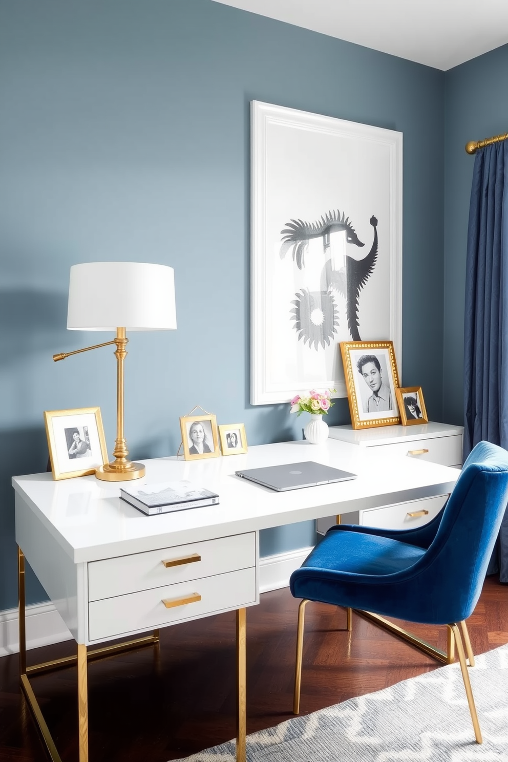 Blue Home Office Design Ideas 7