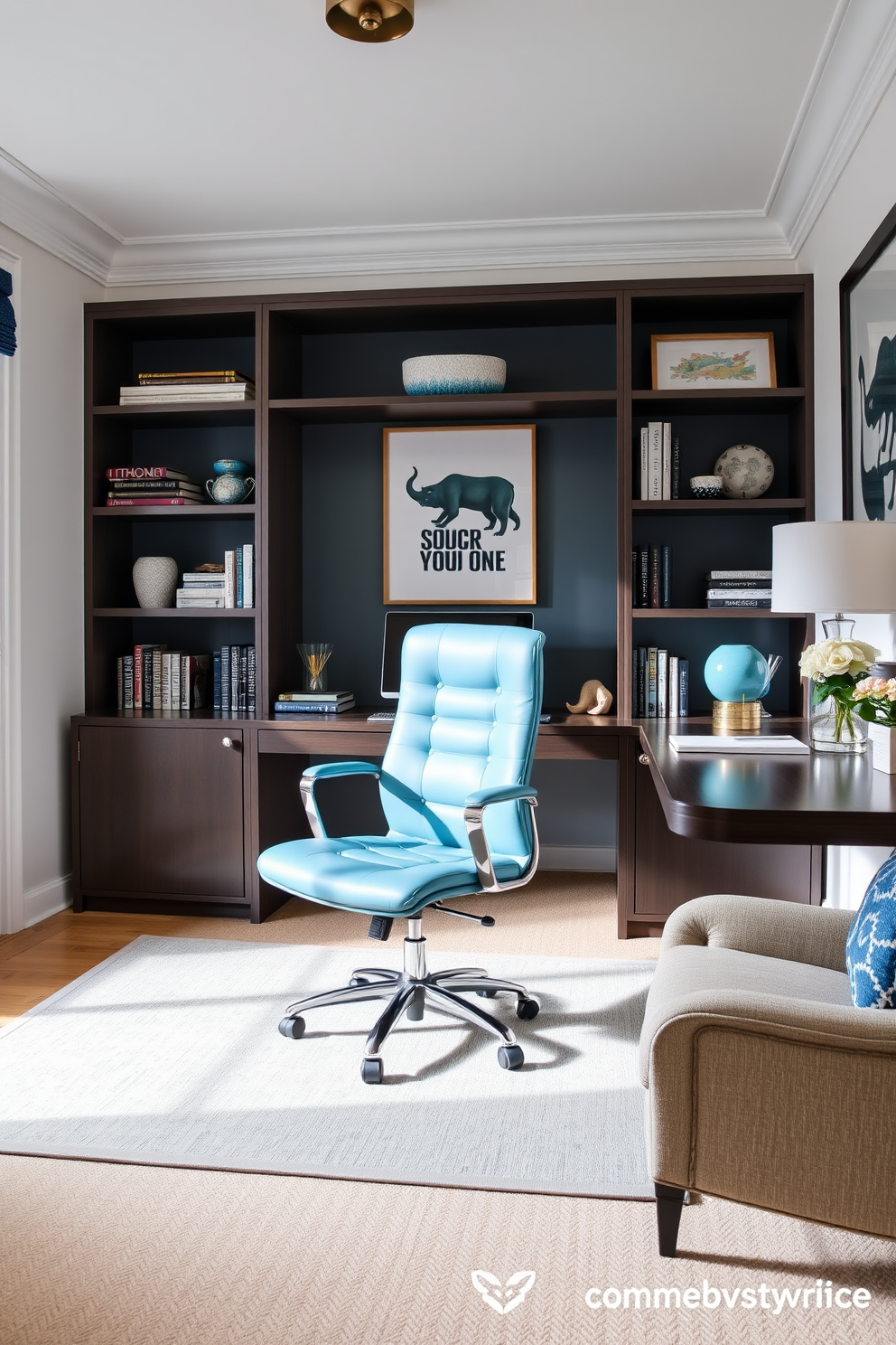 Blue Home Office Design Ideas 9