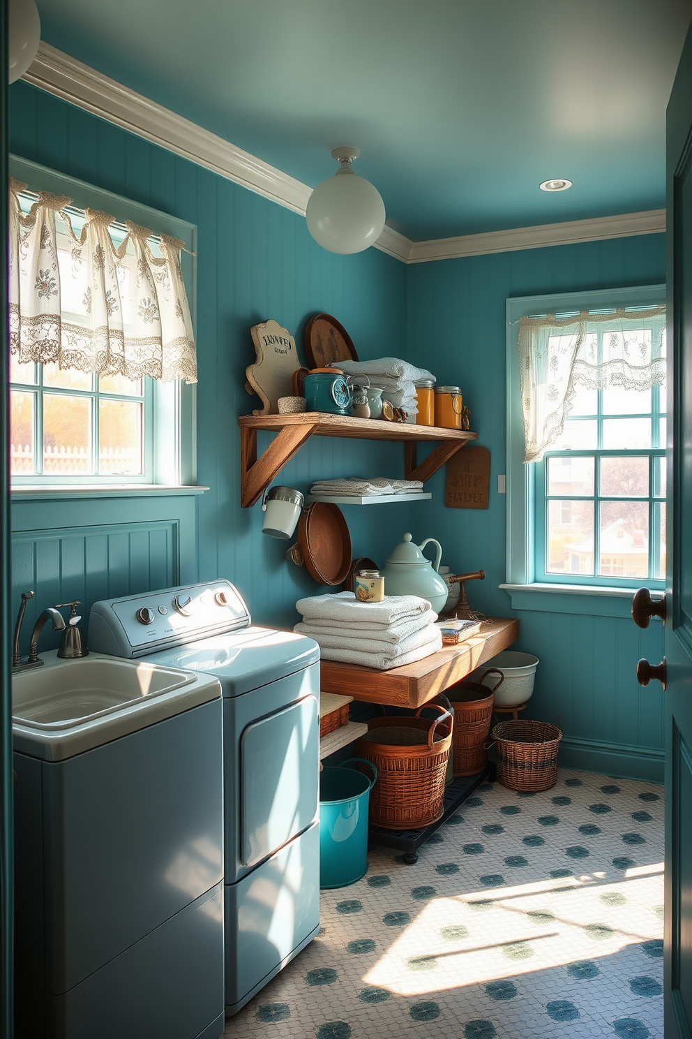 Blue Laundry Room Design Ideas 10